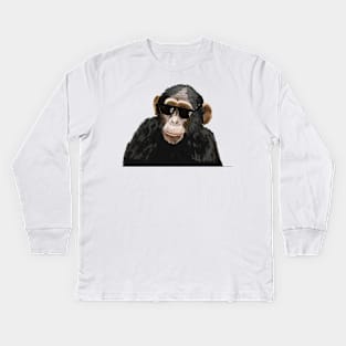 Gangster Chimp Kids Long Sleeve T-Shirt